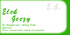 elek geczy business card